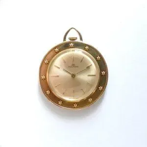 Vintage Movado 14K Gold St. Christopher Coin Edge Watch Movado 14K Gold St. Christopher Coin Edge Watch – Timeplex main image 2